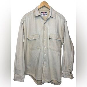 90’s Levi's Beige Work Button-Up Shirt